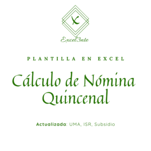 Plantilla de Cálculo de Nomina Quincenal