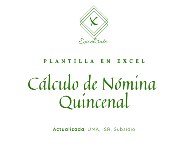 Plantilla de Cálculo de Nomina Quincenal